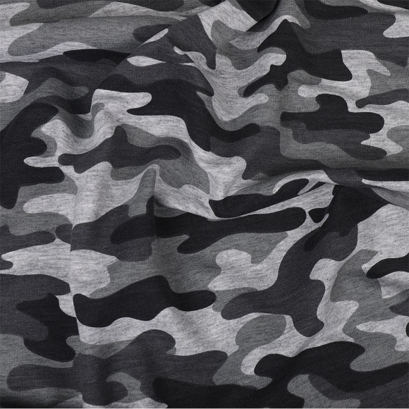 Ткань футер 2х нитка петля 230г/м?  75% хл 20%пэ 5%эласт  шир.185см арт.ШН-23075205-КМФ цв.серый рул. 45-70м