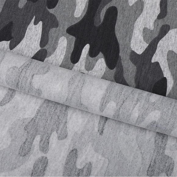 Ткань футер 2х нитка петля 230г/м?  75% хл 20%пэ 5%эласт  шир.185см арт.ШН-23075205-КМФ цв.серый рул. 45-70м