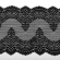 Кружево-стрейч KRUZHEVO арт.TBY.8036 шир.230мм цв.черный уп.10м