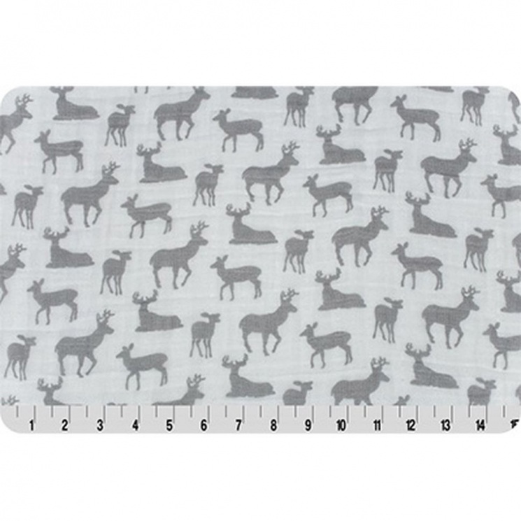 Ткань для пэчворка PEPPY Embrace (марлевка) 120 г/м? 100% хлопок цв.deer to me steel уп.100х125 см