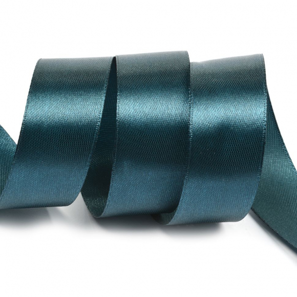 Лента атласная 25мм цв.4369 т.зеленый IDEAL уп.27,4 м
