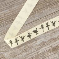 85463_Лента хлопковая на картонной мини-катушке "Балерины"