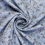 Ткань Твил 150 г кв.м 100% вискоза шир.145 см арт.Р.28616.02 цв.02 голубой уп.25м