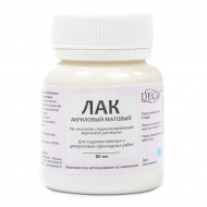 DecArt Лак акриловый матовый 80AM-75-3701 80мл