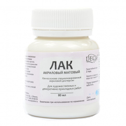 DecArt Лак акриловый матовый 80AM-75-3701 80мл