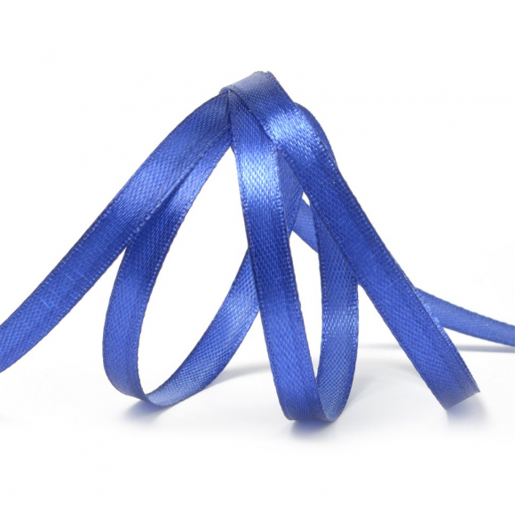 Лента атласная 6мм цв.3162 синий IDEAL уп.27,4 м