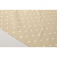 Ткань шелк Армани в горошек 90г/м? 97% ПЭ 3% Спандекс шир.150см арт.АШ2369.01 цв.01 бежевый уп.5м