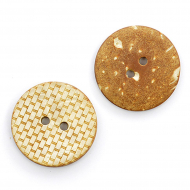 Пуговицы кокос CB K-36 24L-15мм, 2 прокола, 144 шт