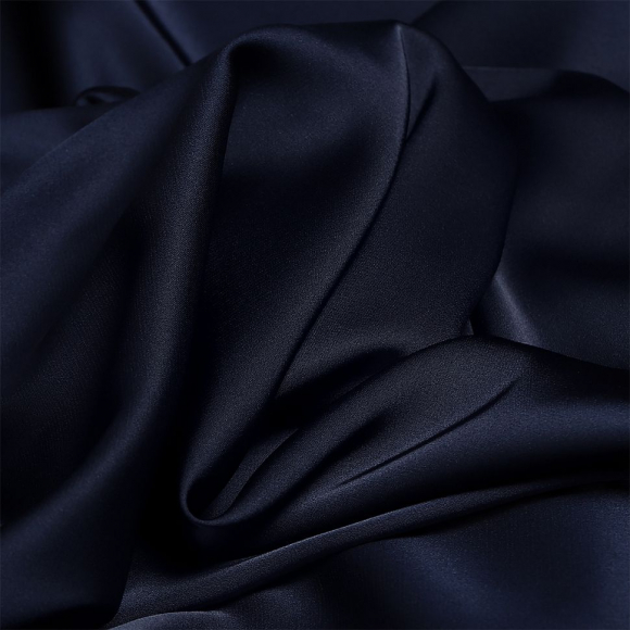 Ткань шелк Армани 90г/м? 97% ПЭ 3% Спандекс шир.150см арт.TBYArm-032 цв.32 синий (сапфир) рул.25м