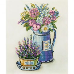 Кристальная мозаика на холсте ФРЕЯ арт.ALVR-303 Букет Прованса 25х30 см