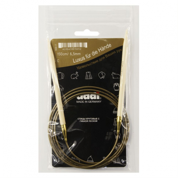 157718_Спицы, круговые, бамбук addiNature BAMBOO №6,5, 150 см