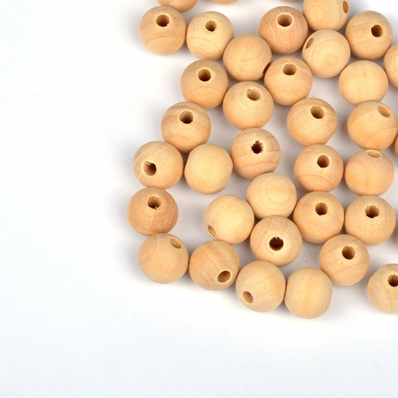 Бусины деревянные MAGIC HOBBY арт.MG-B4967 цв.натуральный уп.40г 12мм, in ?4 мм