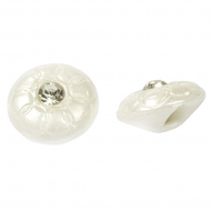 Пуговицы пластик TBY.QYA29 цв.белый 18L-11мм, на ножке, 200 шт