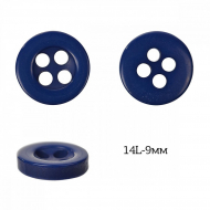 Пуговицы пластик арт.TBY.380.09.330 цв.330 т.синий, 14L-9мм, 4 прокола, 200шт