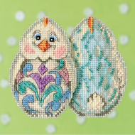 Набор для вышивания MILL HILL Белый цыпленок Jim Shore 6х9 см