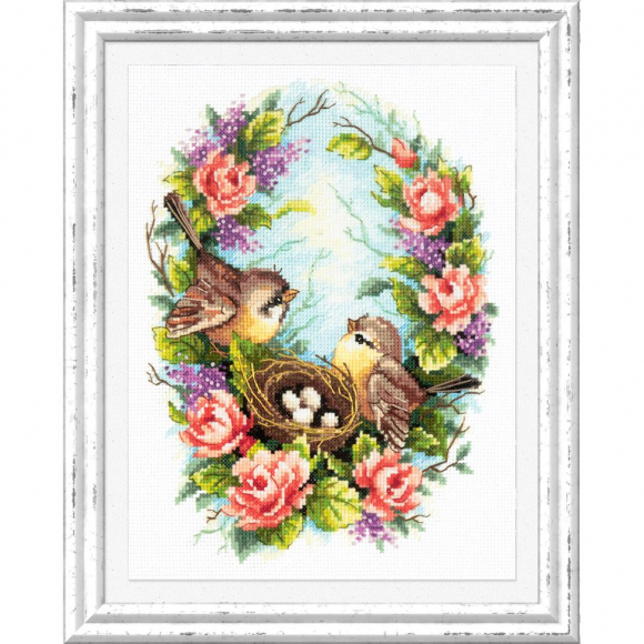 Набор для вышивания ЧУДЕСНАЯ ИГЛА арт.64-05 Семейное гнездышко 19х25 см