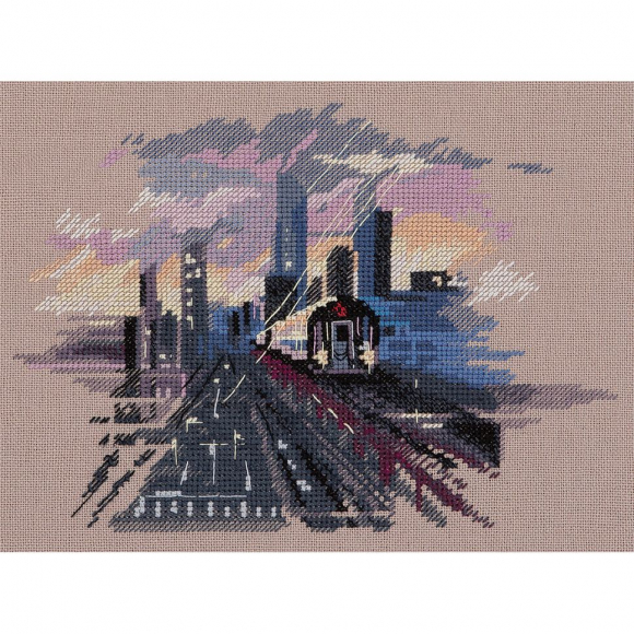 Набор для вышивания PANNA арт. GM-7269 Метро Нью-Йорка (скетчевые зарисовки) 21,5х16,5 см