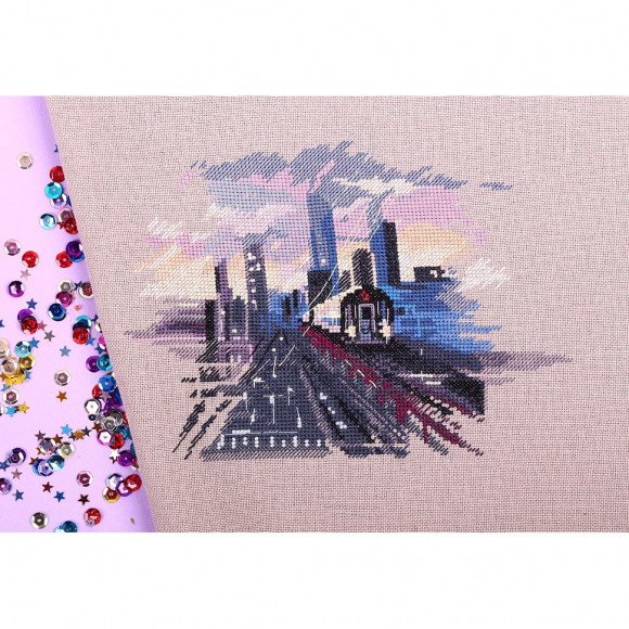Набор для вышивания PANNA арт. GM-7269 Метро Нью-Йорка (скетчевые зарисовки) 21,5х16,5 см
