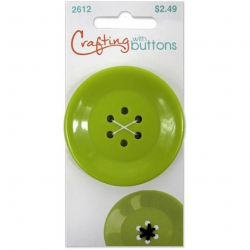 87858_Пуговица "9&6 Hole" Large Lime 6 Hole