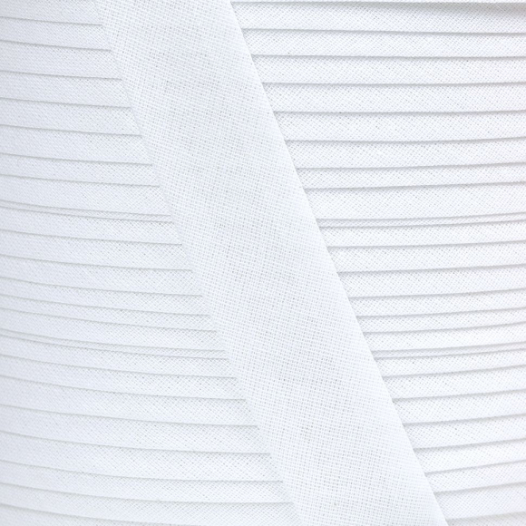 Косая бейка хлопок TBY арт.CB20 шир.20мм цв.F101 белый уп.132 м