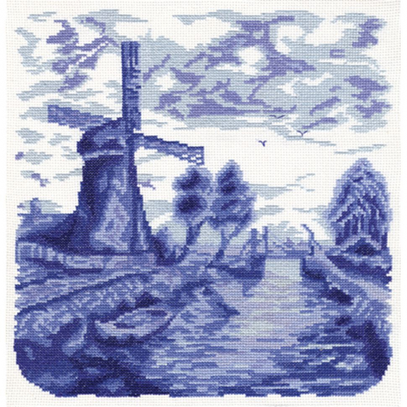 Набор для вышивания PANNA арт. GT-0237 Мельница и мост 25,5х26,5 см
