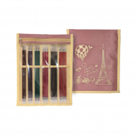 29312 Knit Pro Набор чулочных спиц для вязания Royale 20см ламинированная береза, 6 видов спиц 2,5мм, 3мм, 3,5мм, 4мм, 4,5мм, 5мм