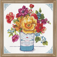 Набор для вышивания DESIGN WORKS арт.3410 Свежесть 35,5х35,5 см