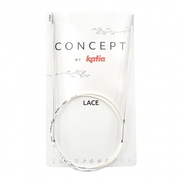 Спицы круговые супергладкие CONCEPT BY KATIA Lace №5, 60 см Спицы круговые супергладкие CONCEPT BY KATIA Lace №5, 60 см