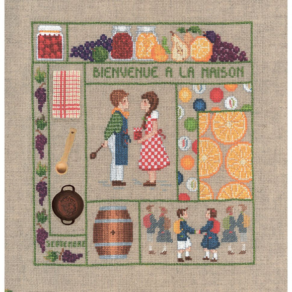 Набор для вышивания Le Bonheur des Dames арт.2658 Bienvenue Septembre (Добро пожаловать, сентябрь) 21х23 см
