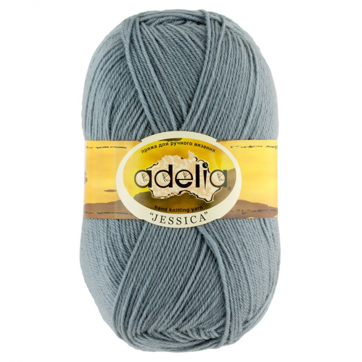 Пряжа ADELIA JESSICA (67% шерсть, 33% полиэстер) 5х100г/260м цв.20 серо-голубой