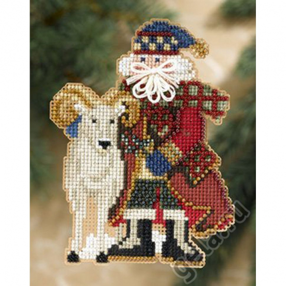 42250_Набор для вышивания бисером "Санта с козликом"