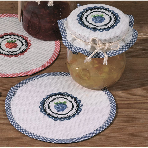 Набор для вышивания PERMIN арт.49-6143 Салфетка Ежевика , набор из 2 шт