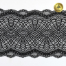Кружево-стрейч KRUZHEVO арт.TBY.6389 шир.190мм цв.02 черный уп.3м