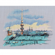 Набор для вышивания ОВЕН арт. 1472 Крыши Санкт-Петербурга 26х20 см
