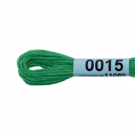 Нитки для вышивания Gamma мулине (0001-0206) 100% хлопок 24 x 8 м цв.0015 св.зеленый