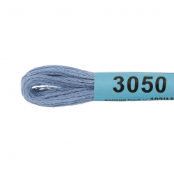 Нитки для вышивания Gamma мулине (0820-3070) 100% хлопок 24 x 8 м цв.3050 св.джинсовый