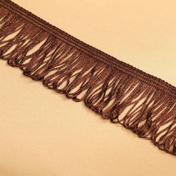 Бахрома для штор арт.0390-1070 цв.6470 шир.60мм цв.коричневый уп.10м Бахрома для штор арт.0390-1070 цв.6470 шир.60мм цв.коричневый уп.10м