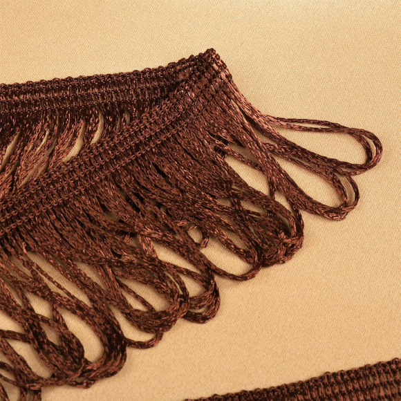 Бахрома для штор арт.0390-1070 цв.6470 шир.60мм цв.коричневый уп.10м Бахрома для штор арт.0390-1070 цв.6470 шир.60мм цв.коричневый уп.10м