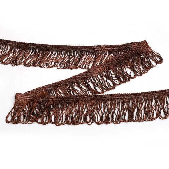 Бахрома для штор арт.0390-1070 цв.6470 шир.60мм цв.коричневый уп.10м Бахрома для штор арт.0390-1070 цв.6470 шир.60мм цв.коричневый уп.10м
