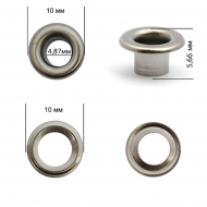 Люверсы сталь New Star №3 (? 4,87мм, h 5,66мм) цв. никель черный уп. 5000шт
