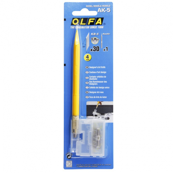 Набор: нож макетный с 30 лезвиями и 1 иглой для прокола