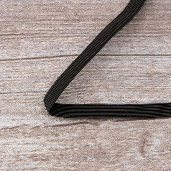 160107_Резинка продежка, Safisa, 8 мм, цвет 01, черный