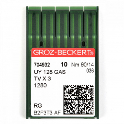 Игла для промышленных швейных машин Groz-Beckert UY128GAS R/1280/149X3  №90 уп.10 шт.арт.704932