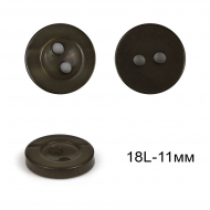 Пуговицы пластиковые C-NE66-3 цв.св.хаки 18L-11мм, 2 прокола, 144шт