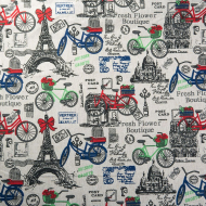 Ткань Лен, арт.TBY-DJ-21, 140г/м?, 30% лен 70% хлопок, уп.50х50см