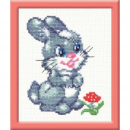 Набор для вышивания ЧУДЕСНАЯ ИГЛА арт.18-13 (Д-033) Зайка с мухомором 10х13см