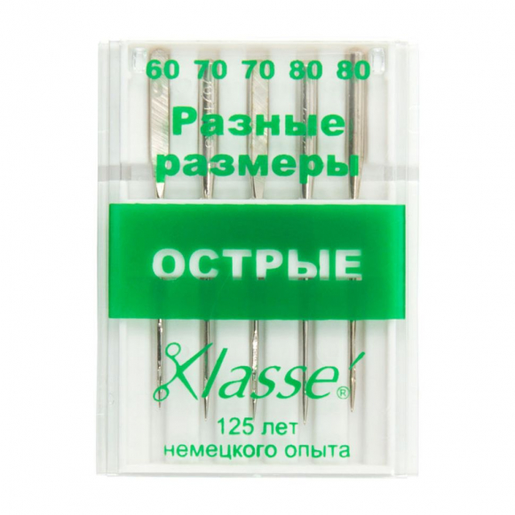 33202_Иглы для бытовых швейных машин микротекс № 60, 70, 80