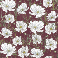 Ткань для пэчворка PEPPY Полевые Цветы 135 г/м? 100% хлопок цв.ПЦ-11 красный уп.50х50 см