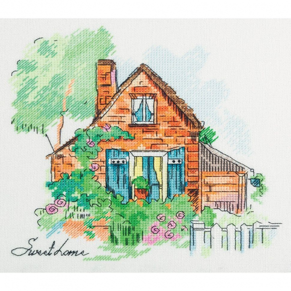Набор для вышивания PANNA арт. DE-7010 Уютный домик 21,5х21 см Набор для вышивания PANNA арт. DE-7010 Уютный домик 21,5х21 см