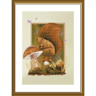 Набор для вышивания мулине НОВА СЛОБОДА арт.СВ2242 Белочка 21х30 см